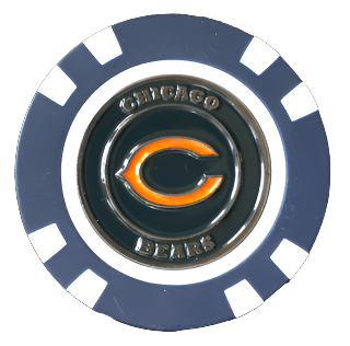 Officially Licensed Chicago Bears Poker Chip Ball Marker - Black Girl Golf