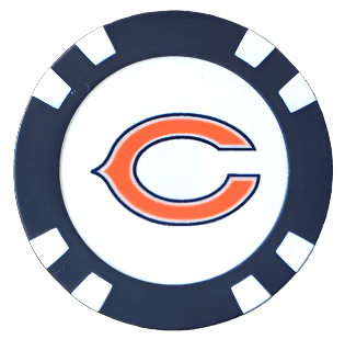 Officially Licensed Chicago Bears Poker Chip Ball Marker - Black Girl Golf