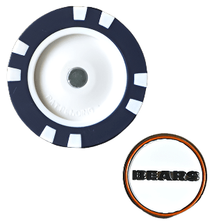 Officially Licensed Chicago Bears Poker Chip Ball Marker - Black Girl Golf
