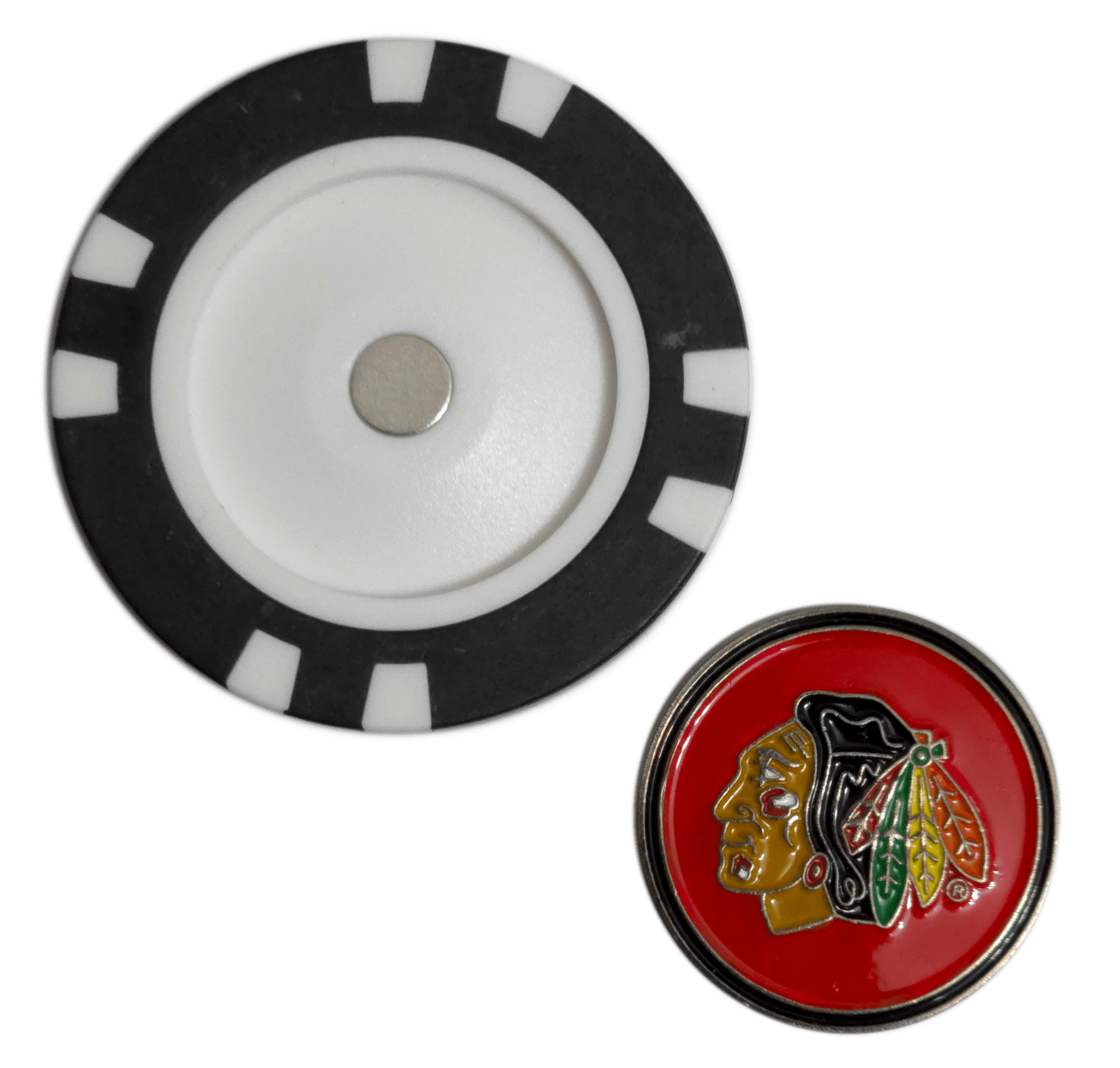 Officially Licensed Chicago Blackhawks Poker Chip Golf Ball Marker - Black Girl Golf