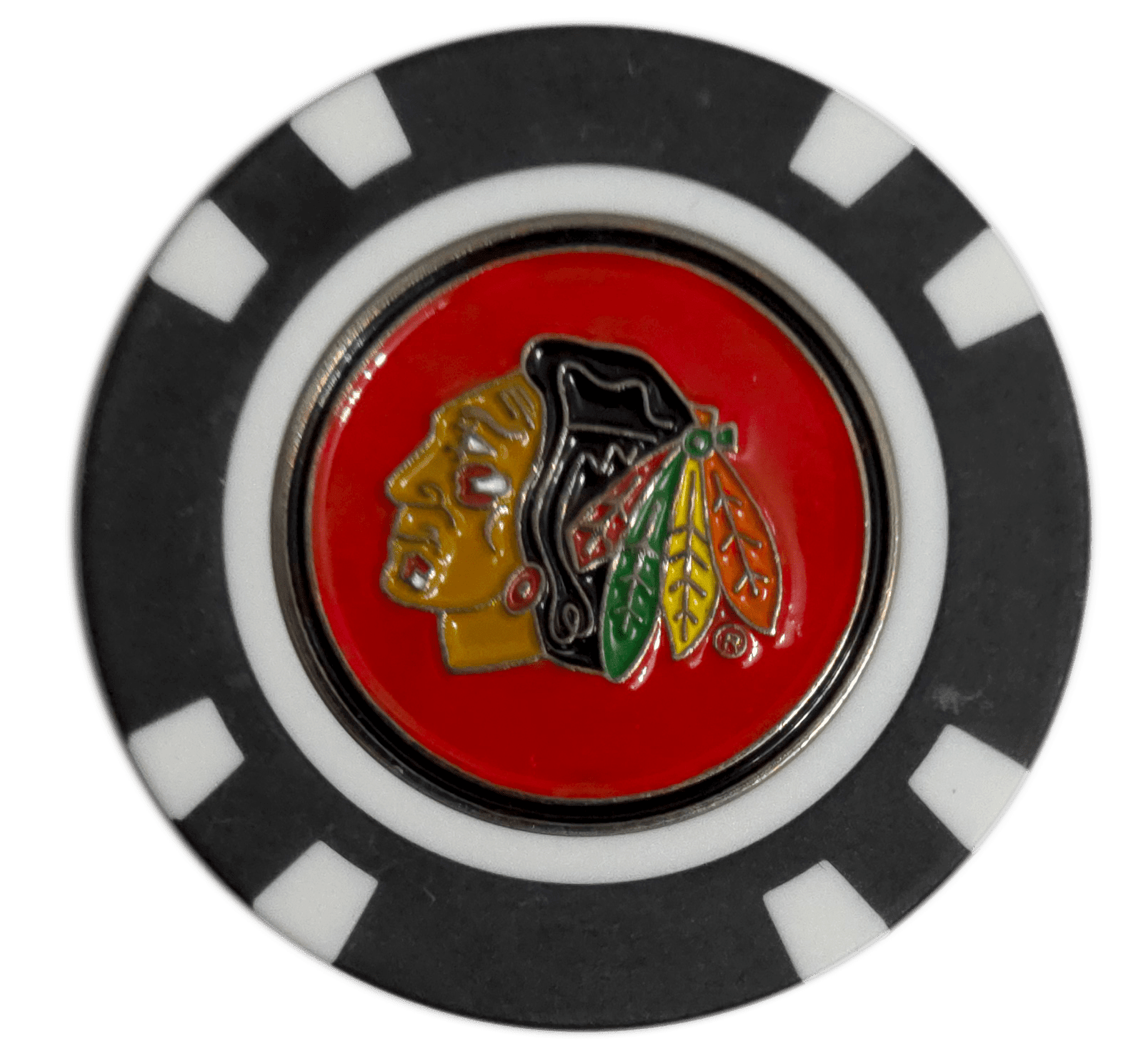 Officially Licensed Chicago Blackhawks Poker Chip Golf Ball Marker - Black Girl Golf