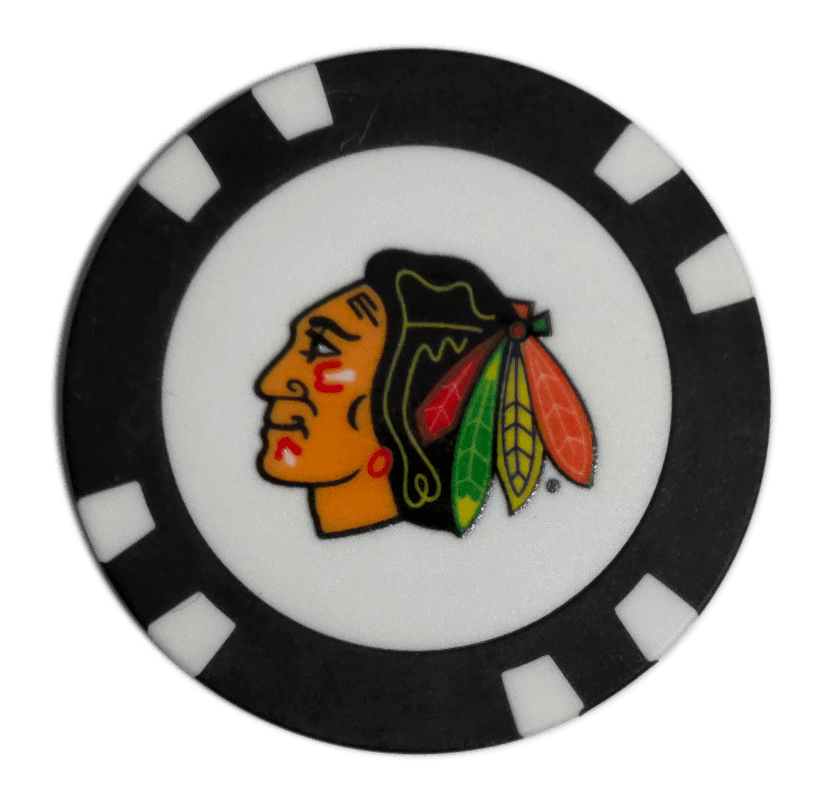 Officially Licensed Chicago Blackhawks Poker Chip Golf Ball Marker - Black Girl Golf