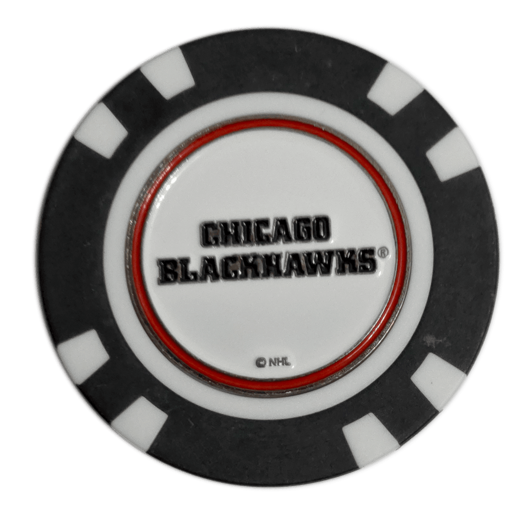 Officially Licensed Chicago Blackhawks Poker Chip Golf Ball Marker - Black Girl Golf