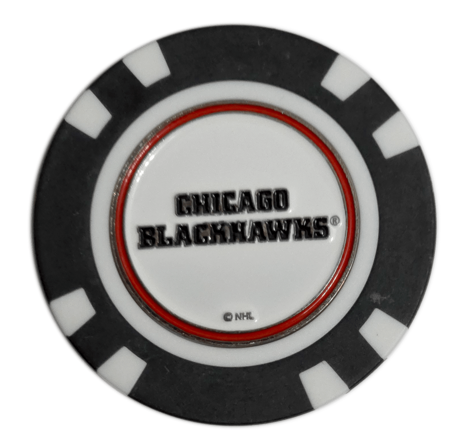 Officially Licensed Chicago Blackhawks Poker Chip Golf Ball Marker - Black Girl Golf