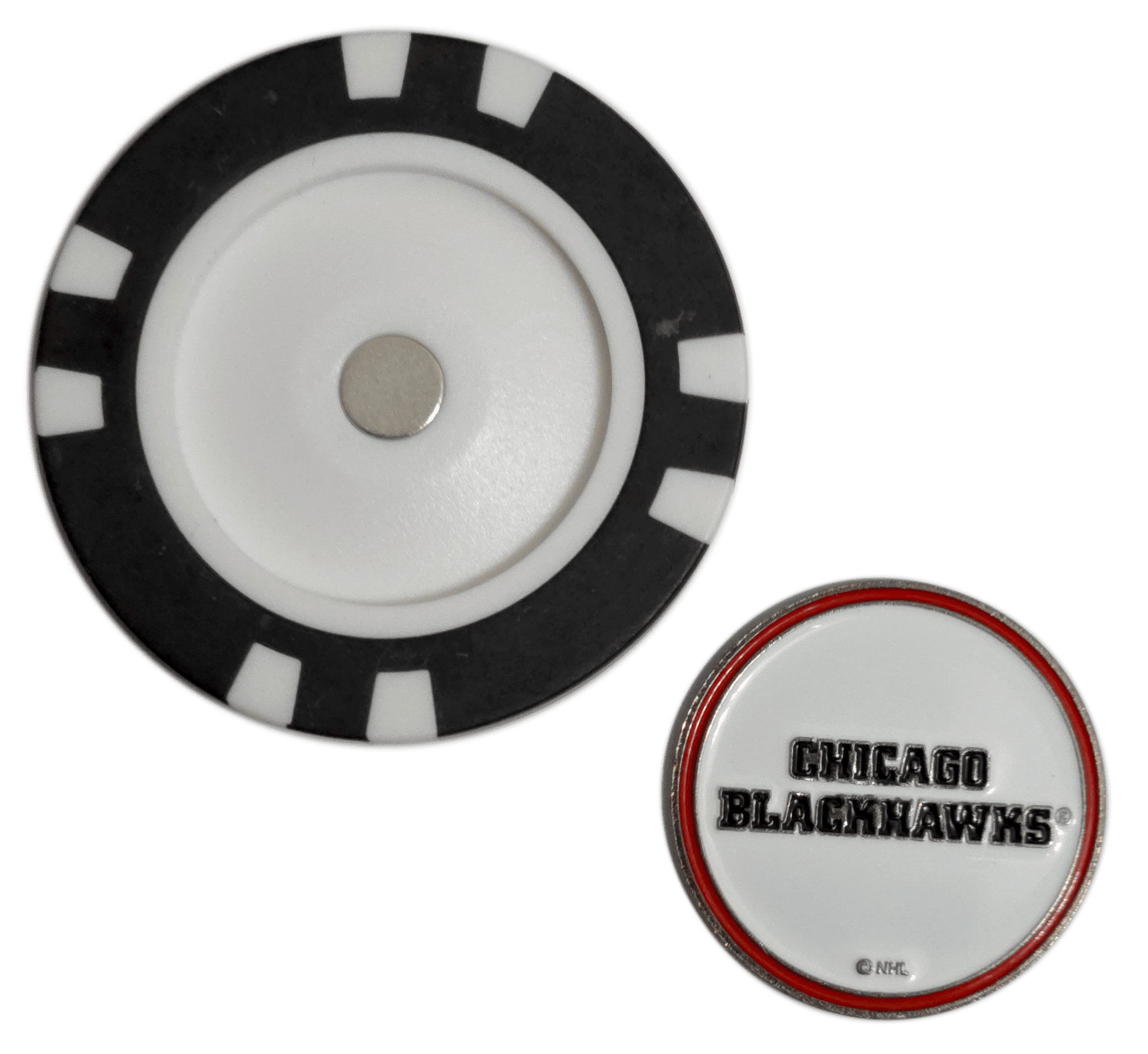Officially Licensed Chicago Blackhawks Poker Chip Golf Ball Marker - Black Girl Golf