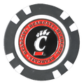 Officially Licensed Cincinnati Bearcats Poker Chip Ball Marker - Black Girl Golf