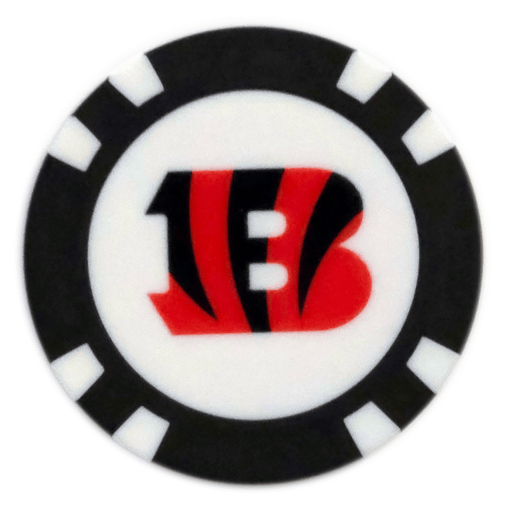 Officially Licensed Cincinnati Bengals Poker Chip Ball Marker - Black Girl Golf