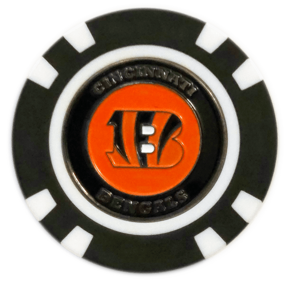 Officially Licensed Cincinnati Bengals Poker Chip Ball Marker - Black Girl Golf