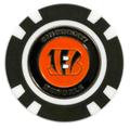 Officially Licensed Cincinnati Bengals Poker Chip Ball Marker - Black Girl Golf