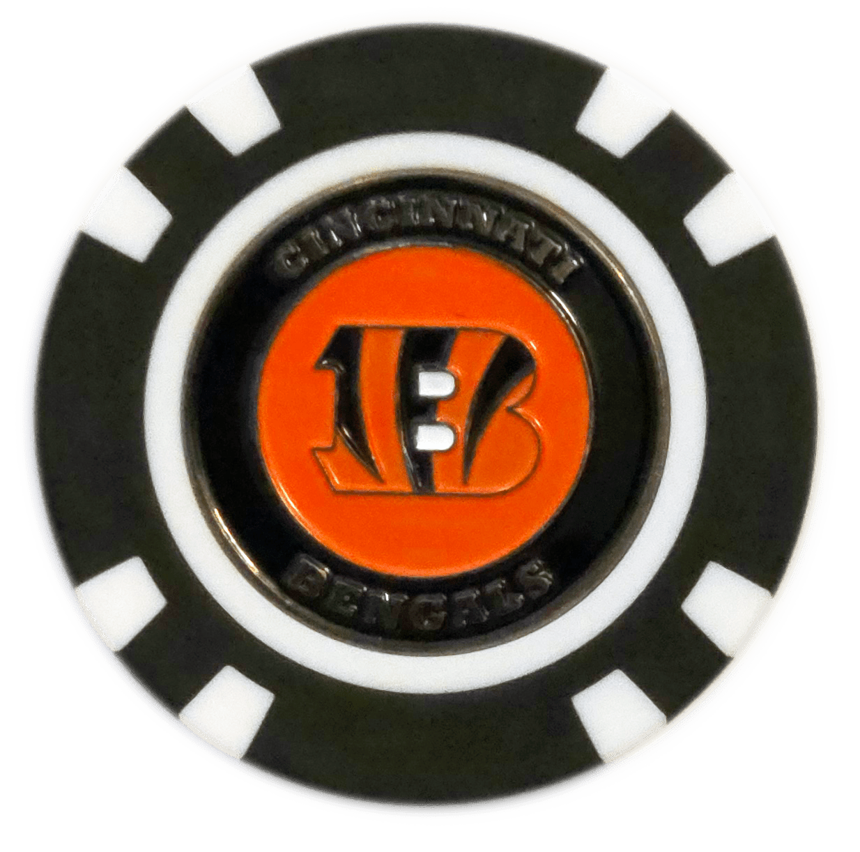 Officially Licensed Cincinnati Bengals Poker Chip Ball Marker - Black Girl Golf