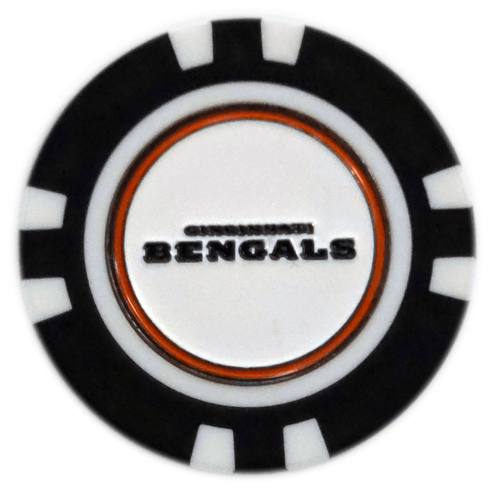 Officially Licensed Cincinnati Bengals Poker Chip Ball Marker - Black Girl Golf