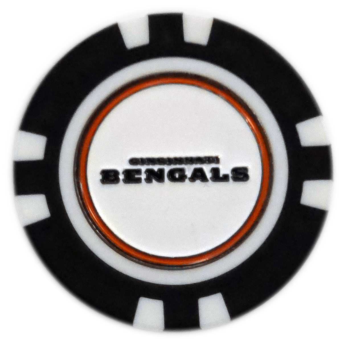 Officially Licensed Cincinnati Bengals Poker Chip Ball Marker - Black Girl Golf