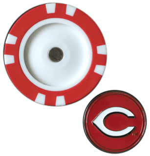 Officially Licensed Cincinnati Reds Poker Chip Ball Marker Short Description: - Black Girl Golf