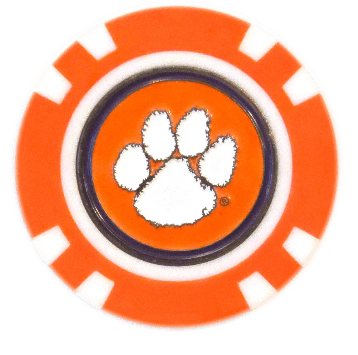 Officially Licensed Clemson Tigers Poker Chip Ball Marker - Black Girl Golf