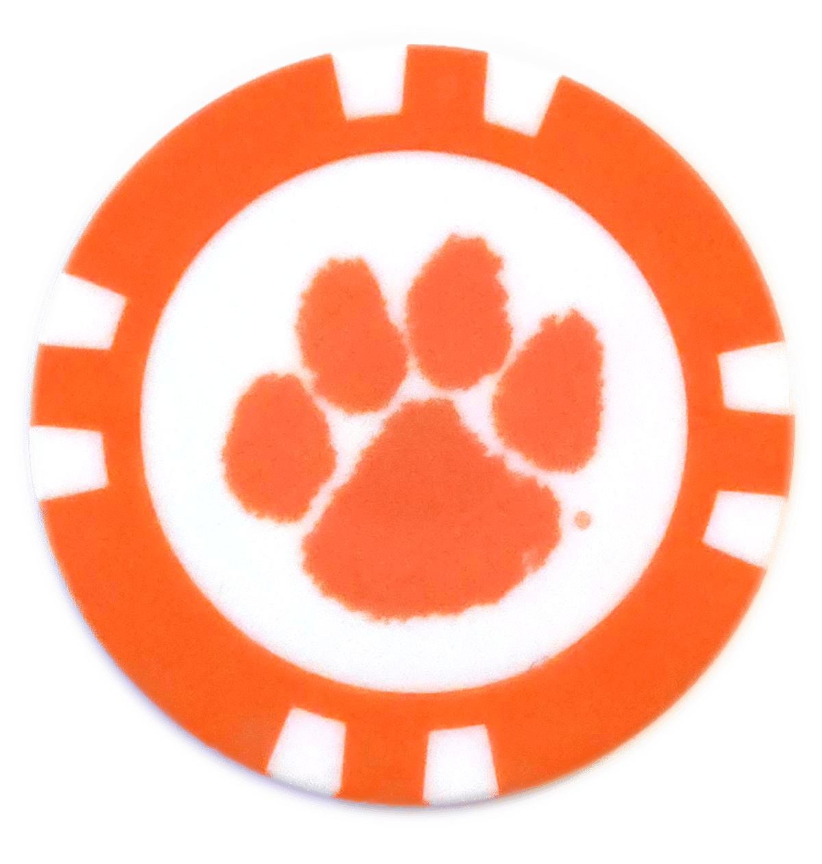 Officially Licensed Clemson Tigers Poker Chip Ball Marker - Black Girl Golf