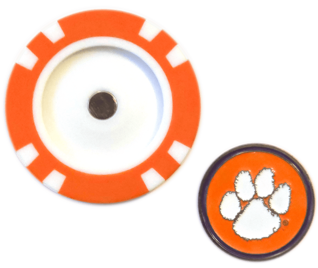 Officially Licensed Clemson Tigers Poker Chip Ball Marker - Black Girl Golf