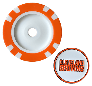 Officially Licensed Cleveland Browns Poker Chip Ball Marker - Black Girl Golf