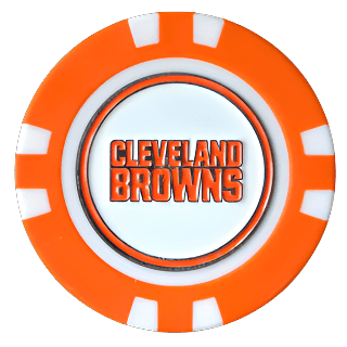 Officially Licensed Cleveland Browns Poker Chip Ball Marker - Black Girl Golf