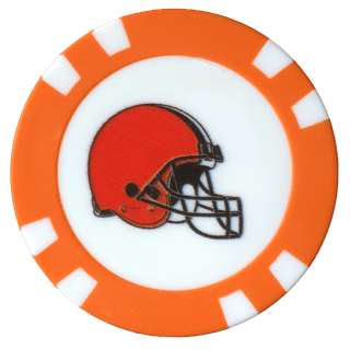Officially Licensed Cleveland Browns Poker Chip Ball Marker - Black Girl Golf