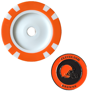 Officially Licensed Cleveland Browns Poker Chip Ball Marker - Black Girl Golf