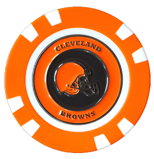 Officially Licensed Cleveland Browns Poker Chip Ball Marker - Black Girl Golf