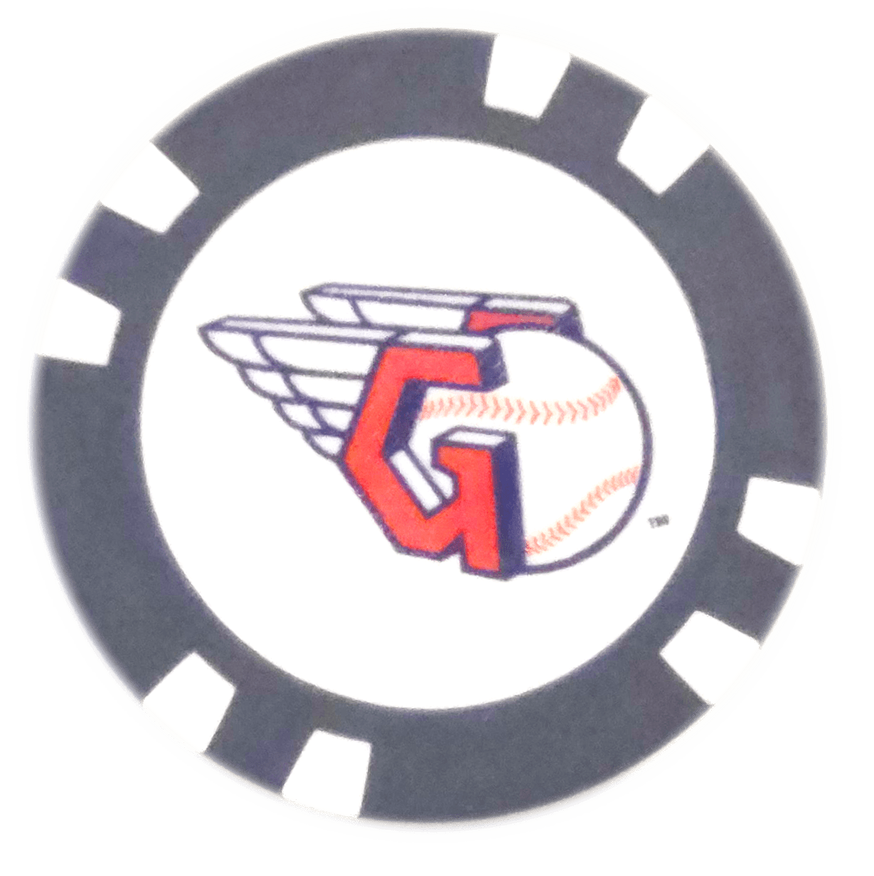 Officially Licensed Cleveland Guardians Poker Chip Ball Marker - Black Girl Golf