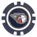 Officially Licensed Cleveland Guardians Poker Chip Ball Marker - Black Girl Golf