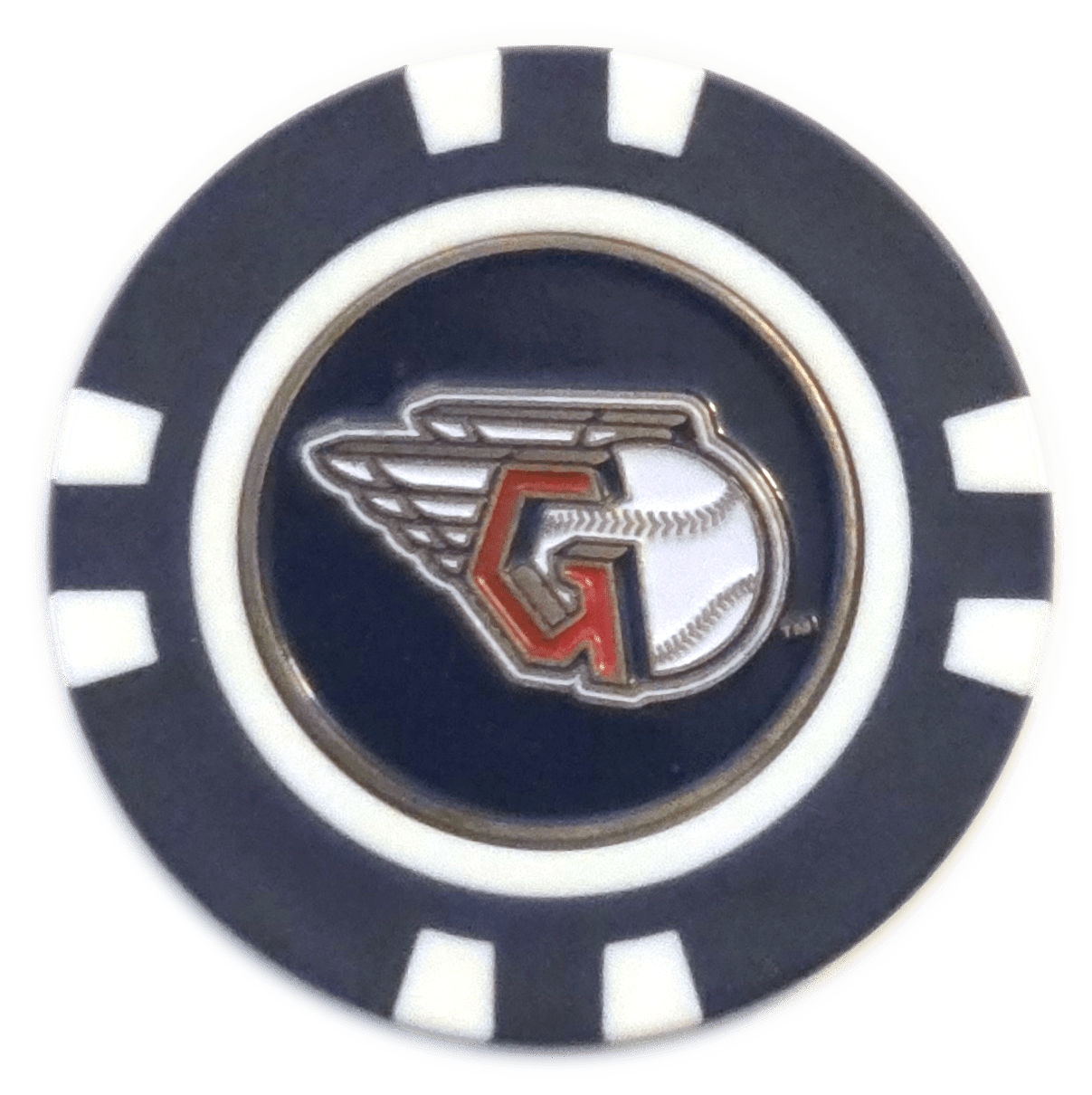 Officially Licensed Cleveland Guardians Poker Chip Ball Marker - Black Girl Golf