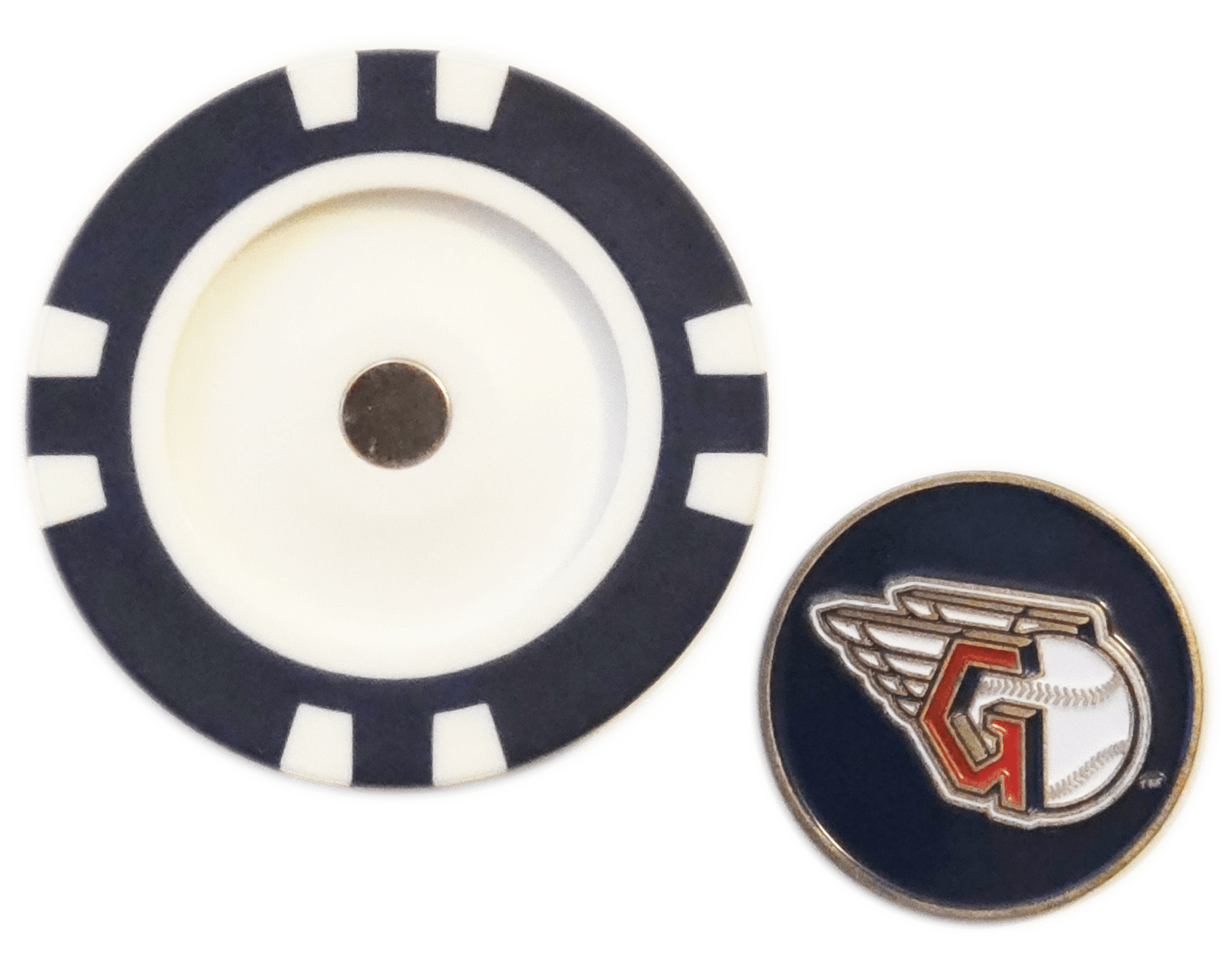 Officially Licensed Cleveland Guardians Poker Chip Ball Marker - Black Girl Golf