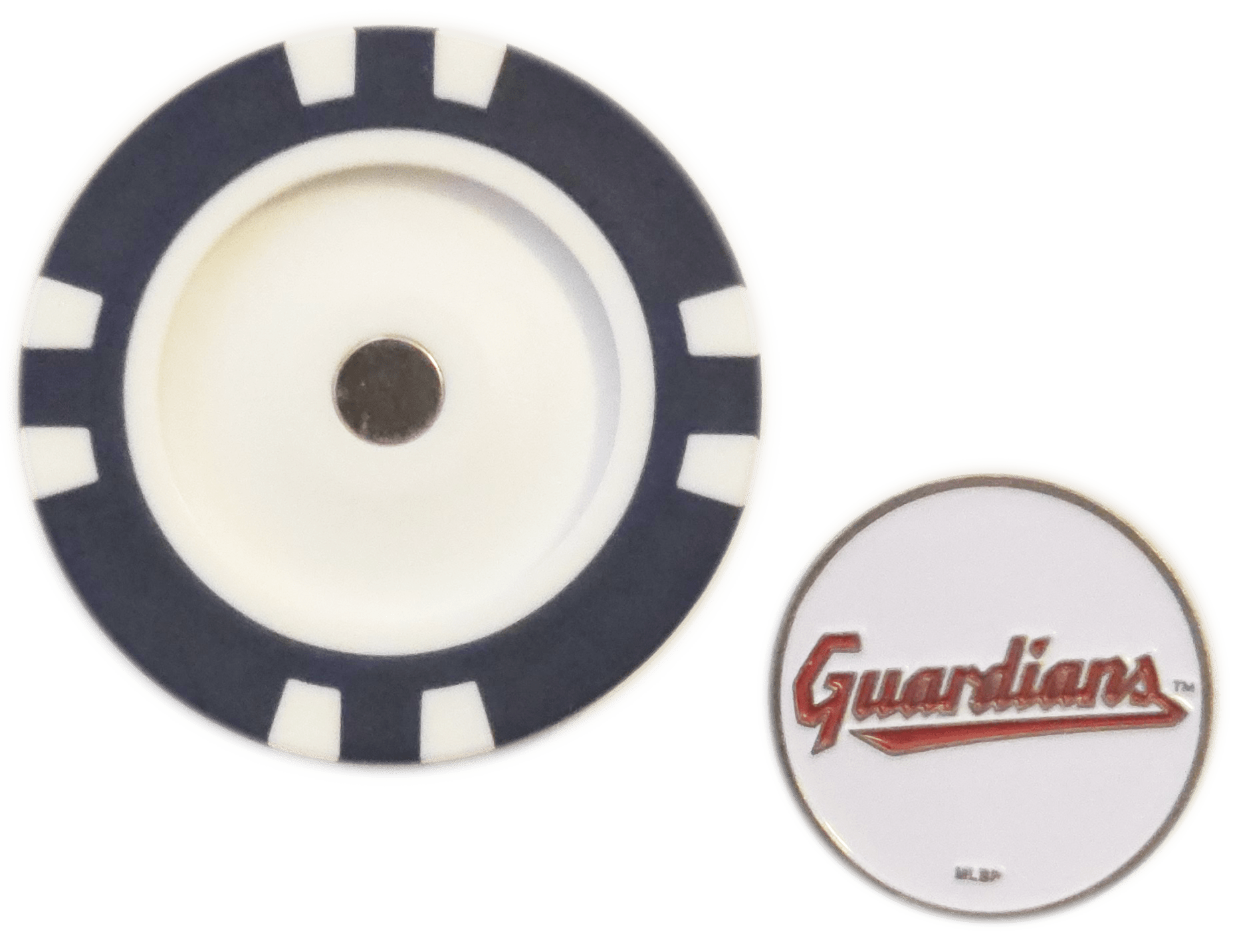 Officially Licensed Cleveland Guardians Poker Chip Ball Marker - Black Girl Golf