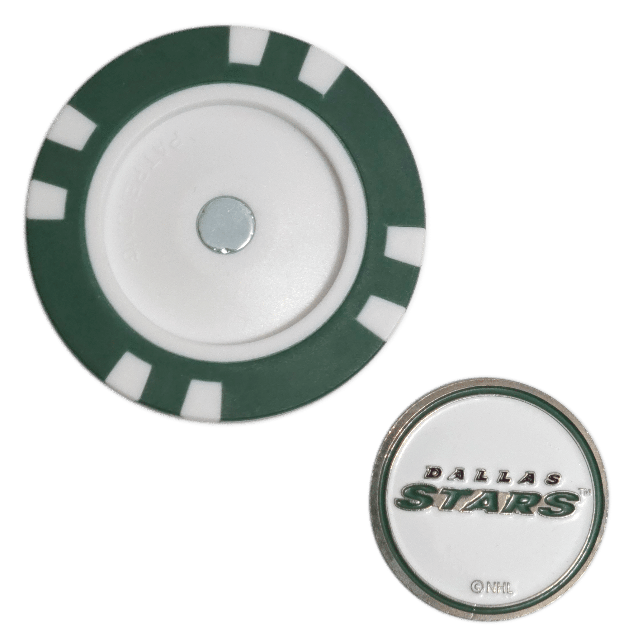 Officially Licensed Dallas Stars Poker Chip Ball Marker - Black Girl Golf