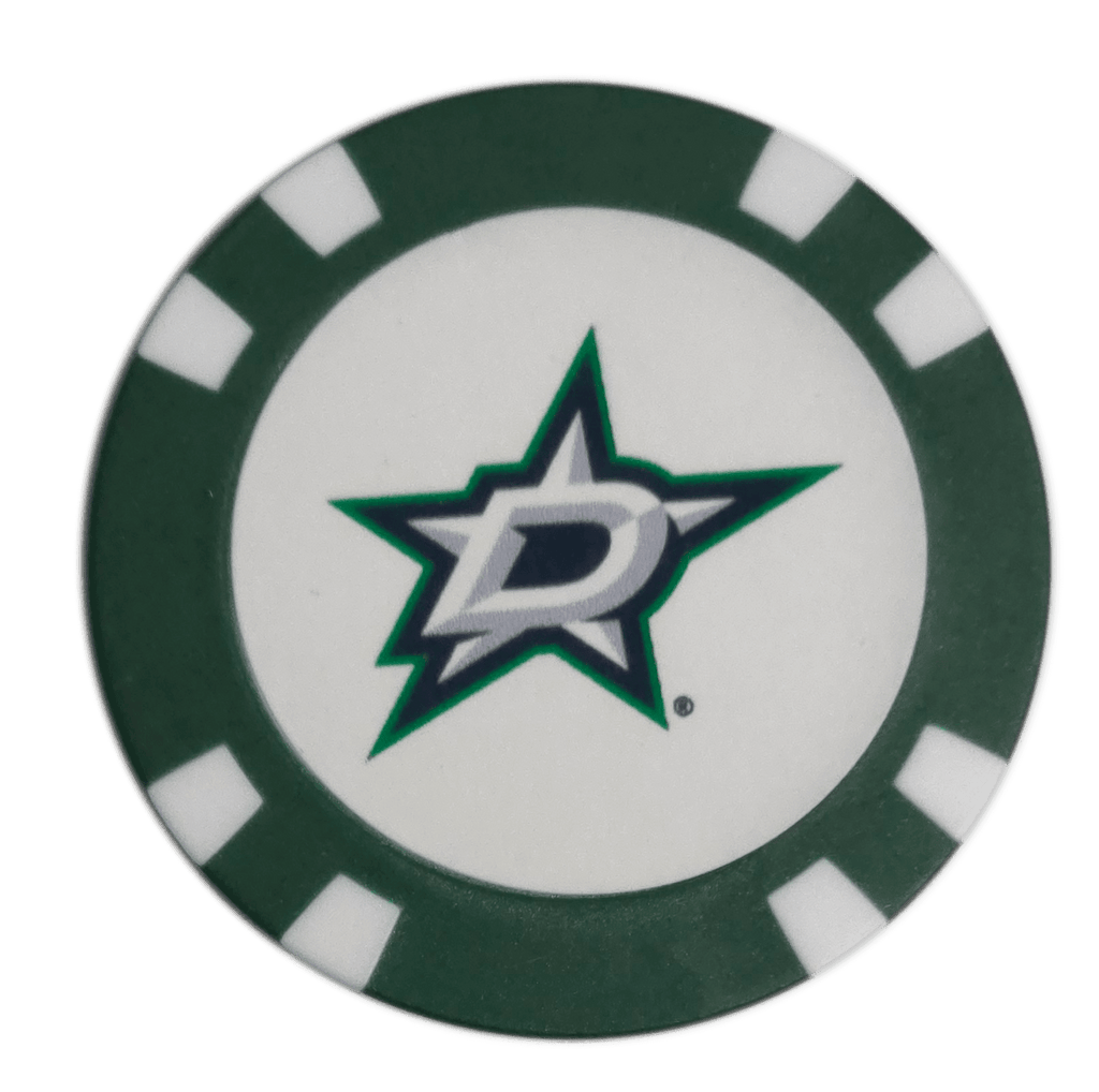 Officially Licensed Dallas Stars Poker Chip Ball Marker - Black Girl Golf