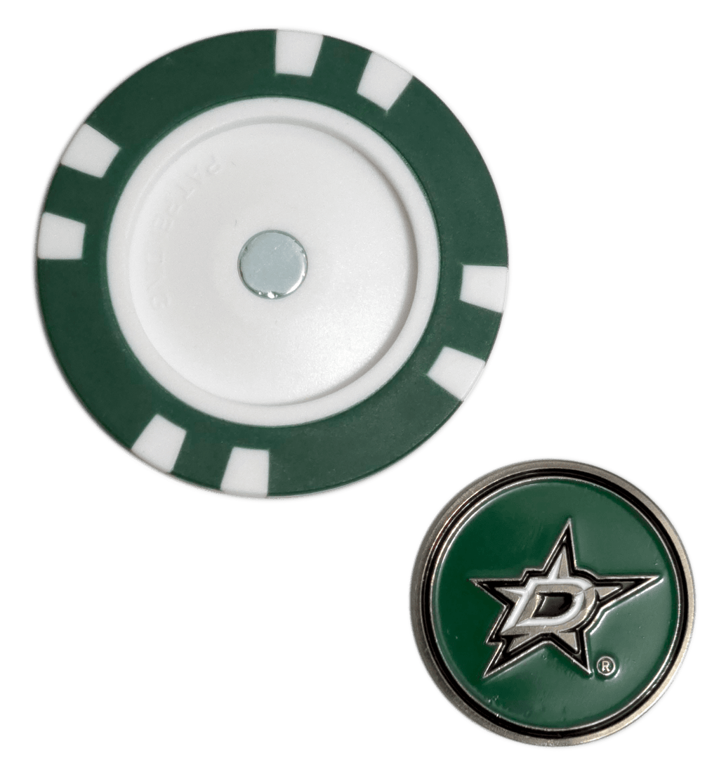 Officially Licensed Dallas Stars Poker Chip Ball Marker - Black Girl Golf