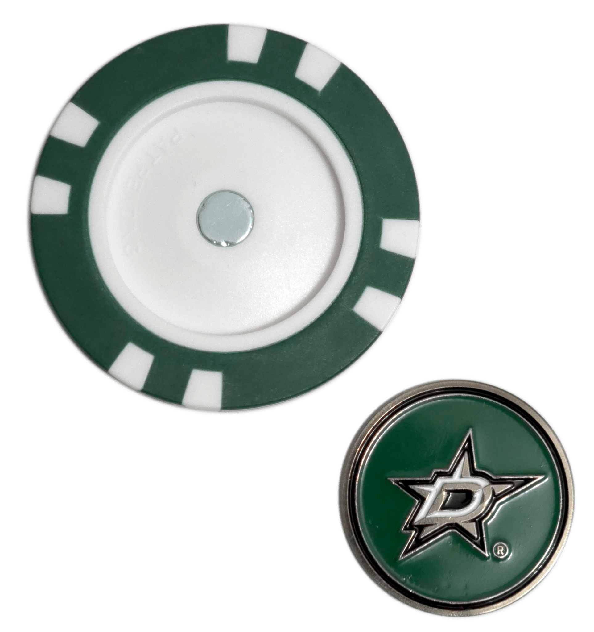 Officially Licensed Dallas Stars Poker Chip Ball Marker - Black Girl Golf