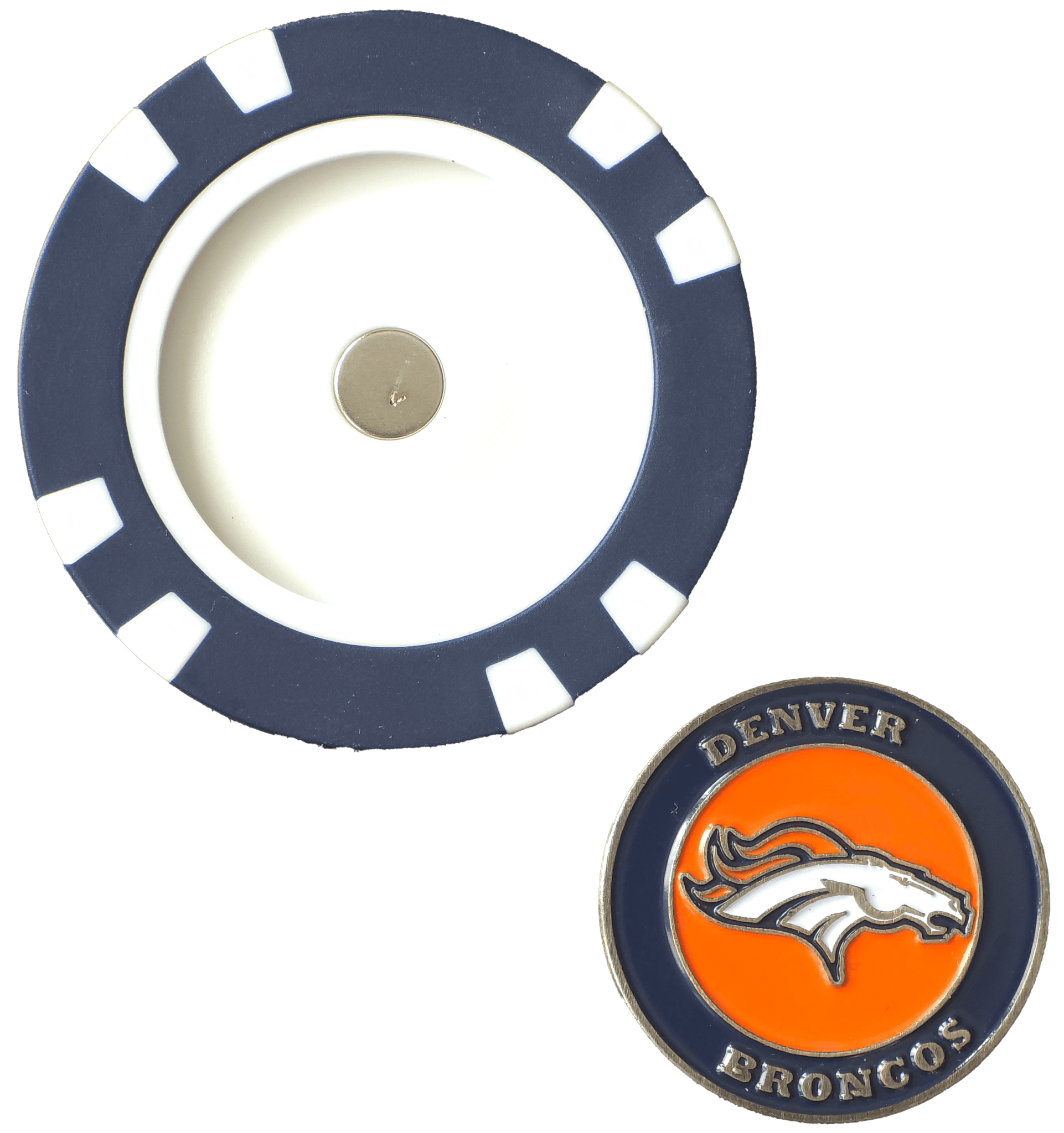 Officially Licensed Denver Broncos Poker Chip Ball Marker - Black Girl Golf