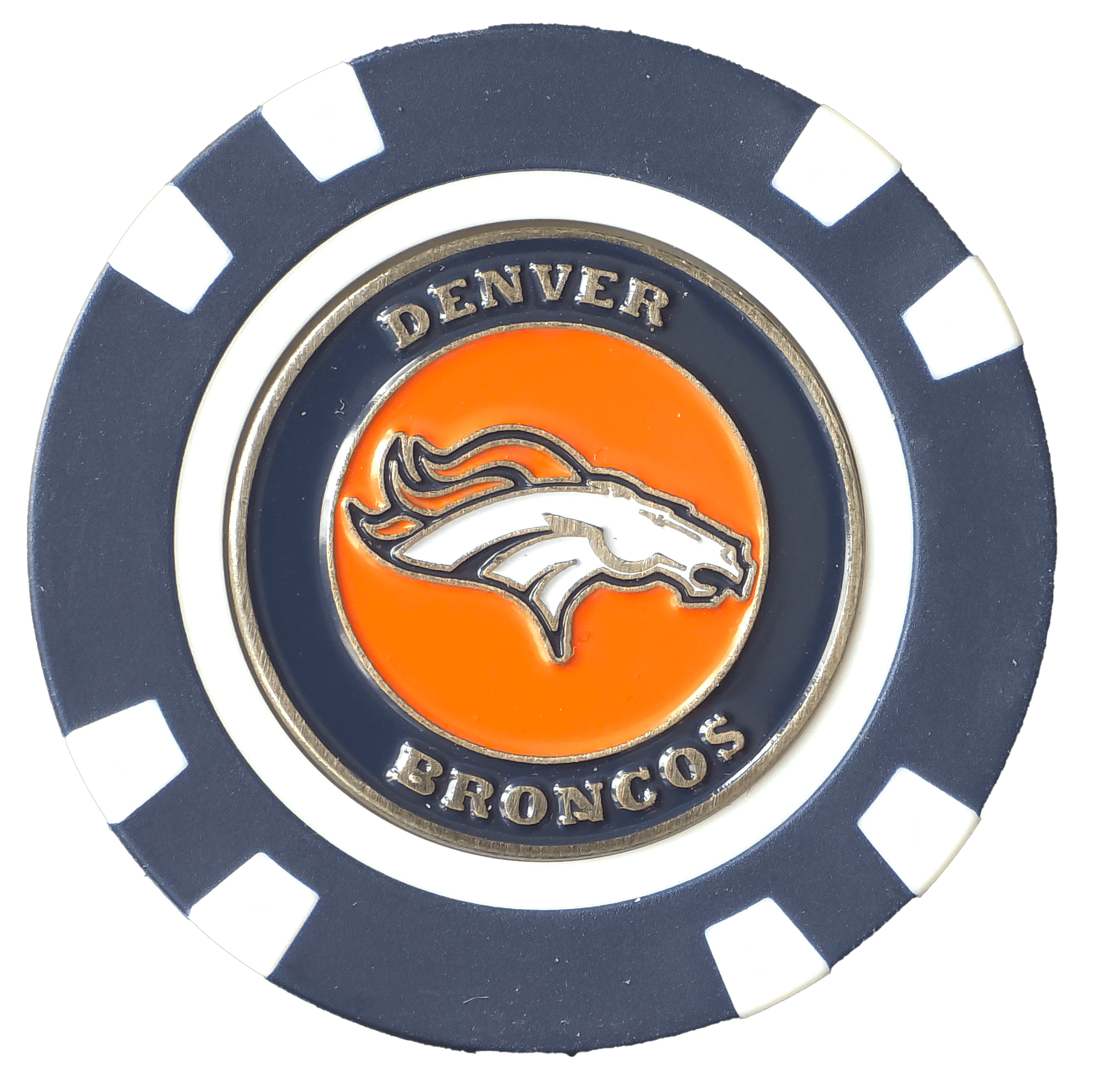 Officially Licensed Denver Broncos Poker Chip Ball Marker - Black Girl Golf