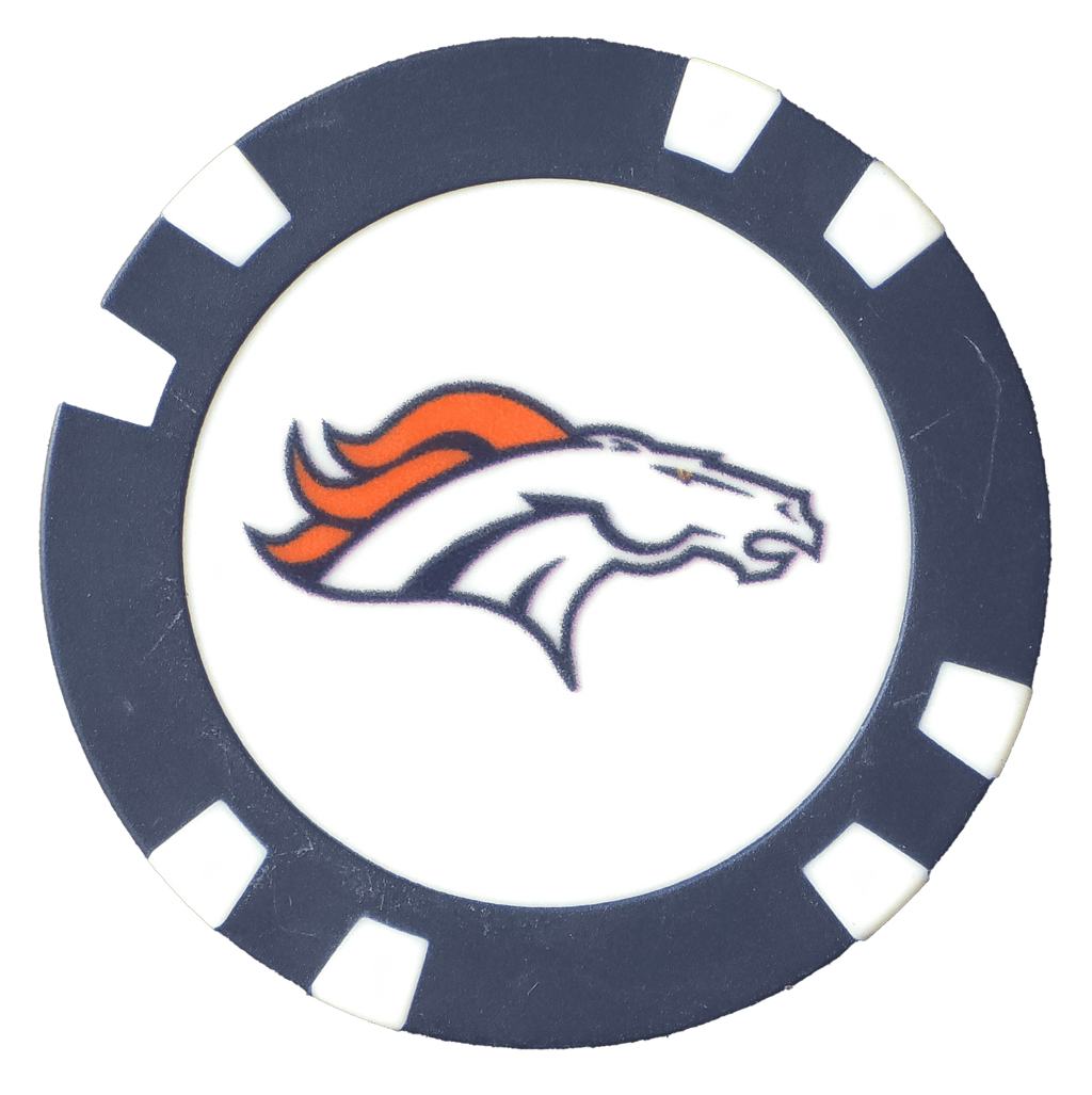 Officially Licensed Denver Broncos Poker Chip Ball Marker - Black Girl Golf