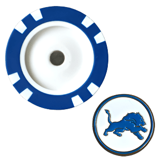Officially Licensed Detroit Lions Poker Chip Ball Marker - Black Girl Golf
