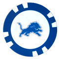 Officially Licensed Detroit Lions Poker Chip Ball Marker - Black Girl Golf