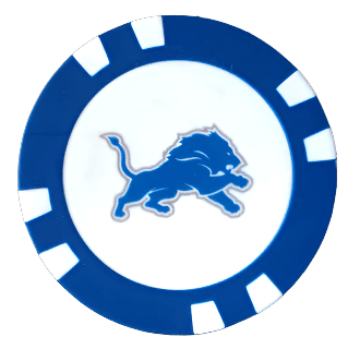 Officially Licensed Detroit Lions Poker Chip Ball Marker - Black Girl Golf