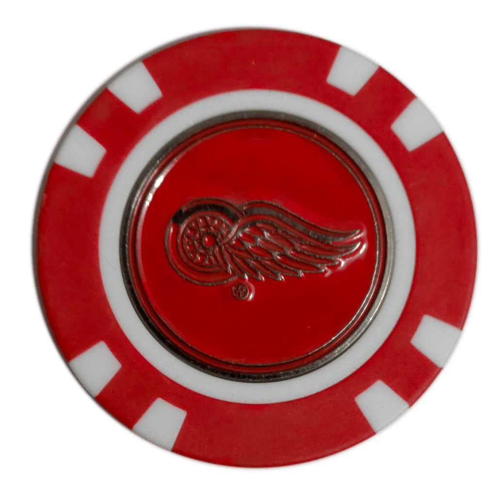 Officially Licensed Detroit Red Wings Poker Chip Golf Ball Marker - Black Girl Golf