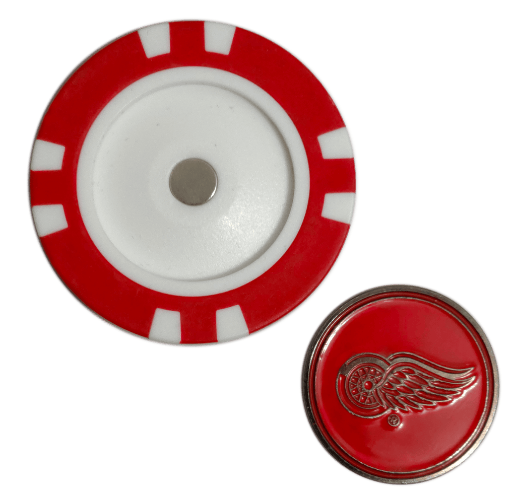 Officially Licensed Detroit Red Wings Poker Chip Golf Ball Marker - Black Girl Golf