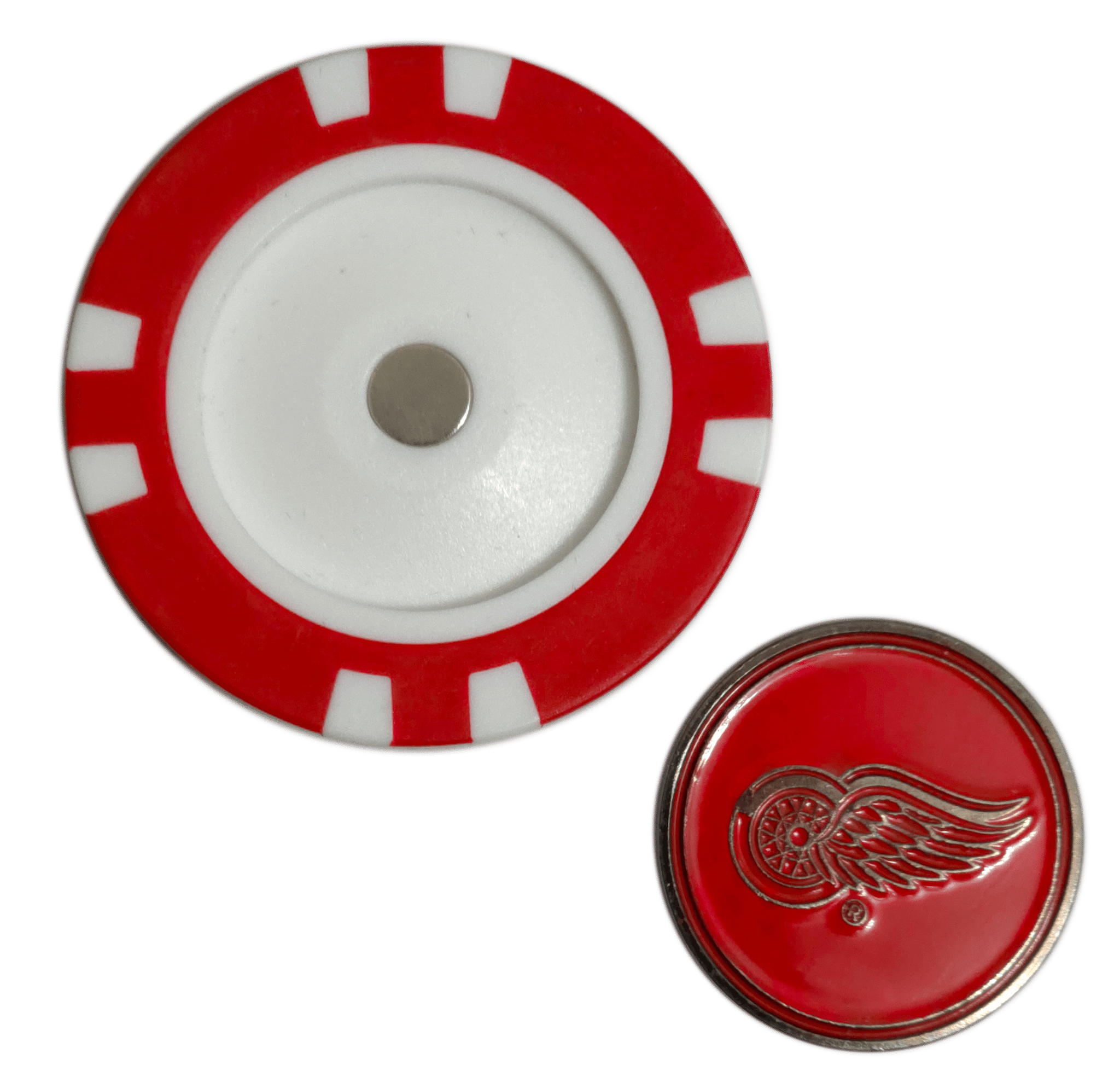 Officially Licensed Detroit Red Wings Poker Chip Golf Ball Marker - Black Girl Golf