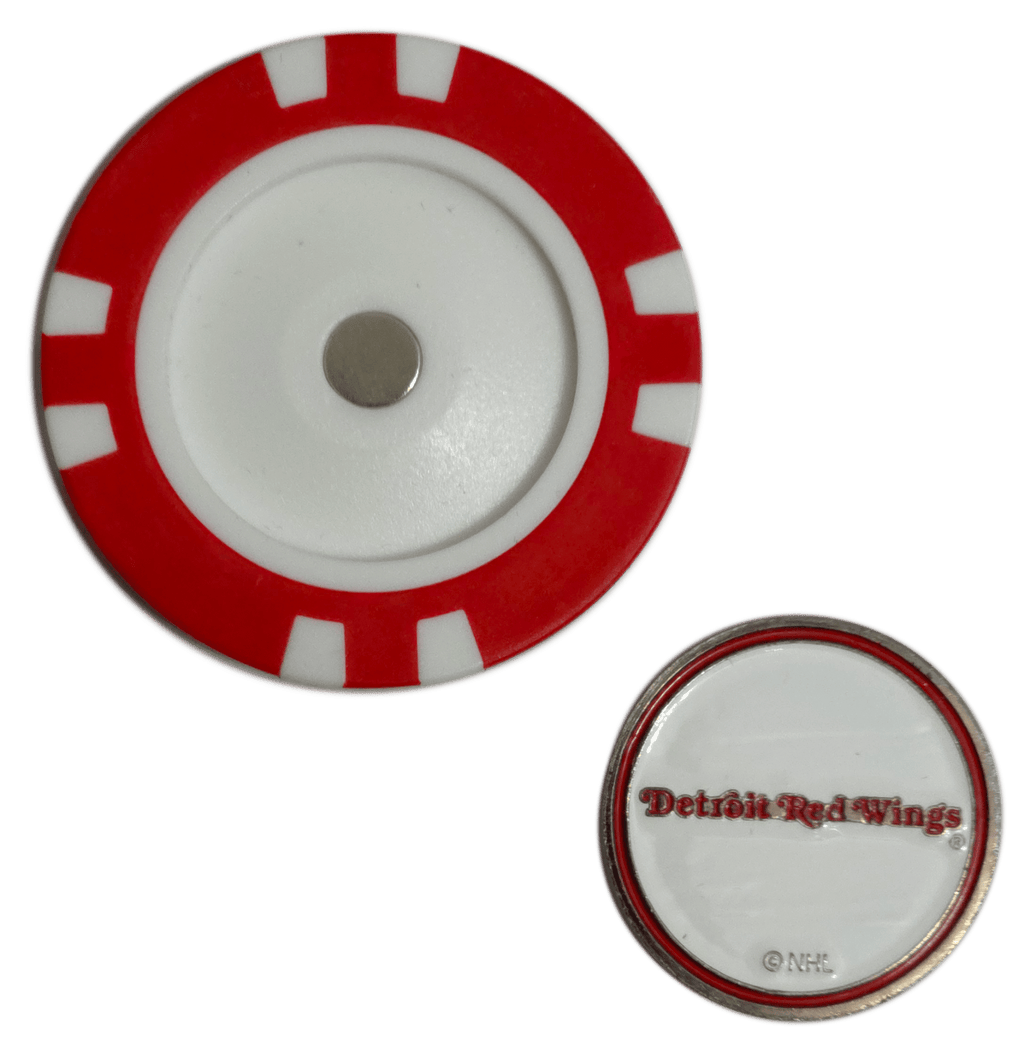 Officially Licensed Detroit Red Wings Poker Chip Golf Ball Marker - Black Girl Golf