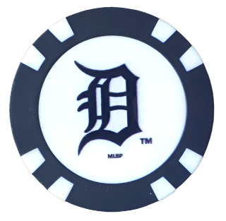 Officially Licensed Detroit Tigers Poker Chip Ball Marker - Black Girl Golf