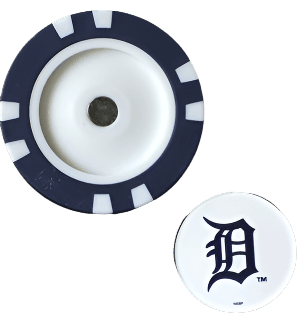 Officially Licensed Detroit Tigers Poker Chip Ball Marker - Black Girl Golf