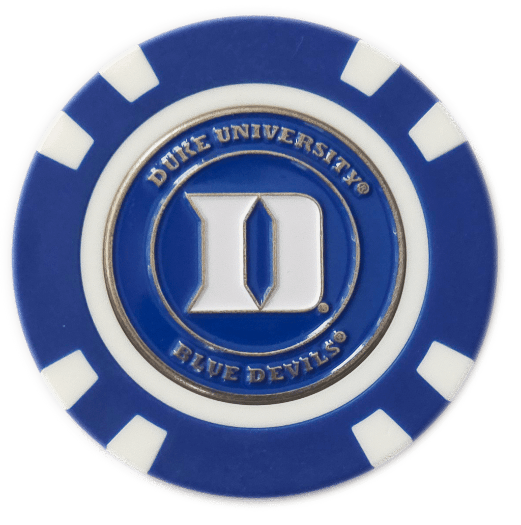 Officially Licensed Duke Blue Devils Poker Chip Ball Marker - Black Girl Golf