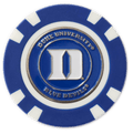 Officially Licensed Duke Blue Devils Poker Chip Ball Marker - Black Girl Golf