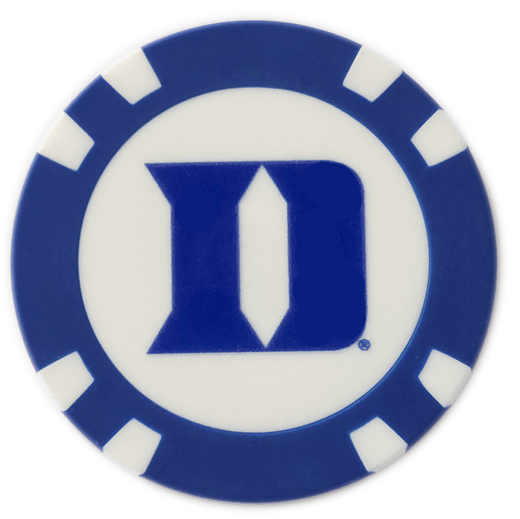 Officially Licensed Duke Blue Devils Poker Chip Ball Marker - Black Girl Golf