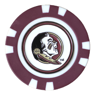 Officially Licensed Florida State Seminoles Poker Chip Ball Marker - Black Girl Golf